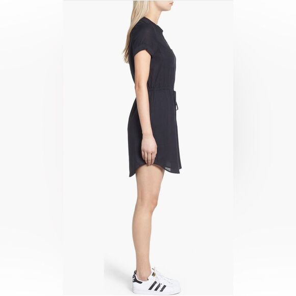AG Collarless Black Shirt Dress, Size Small, NWT - Picture 3 of 12